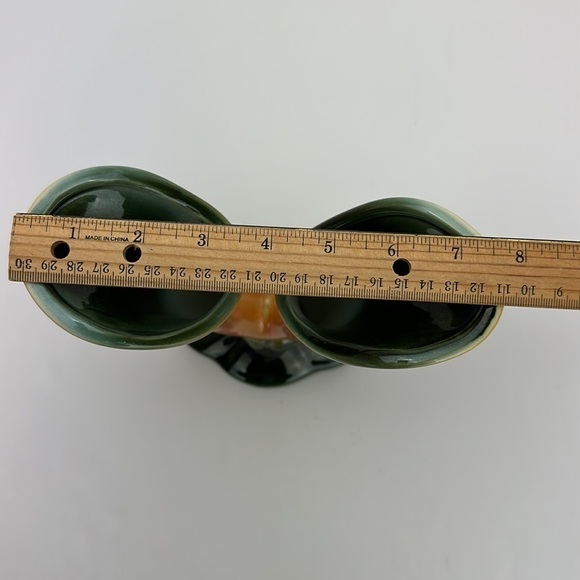 Vintage Hull Pottery Double Cornucopia Vase 103 Mottled Orange and Green - Picture 7 of 15